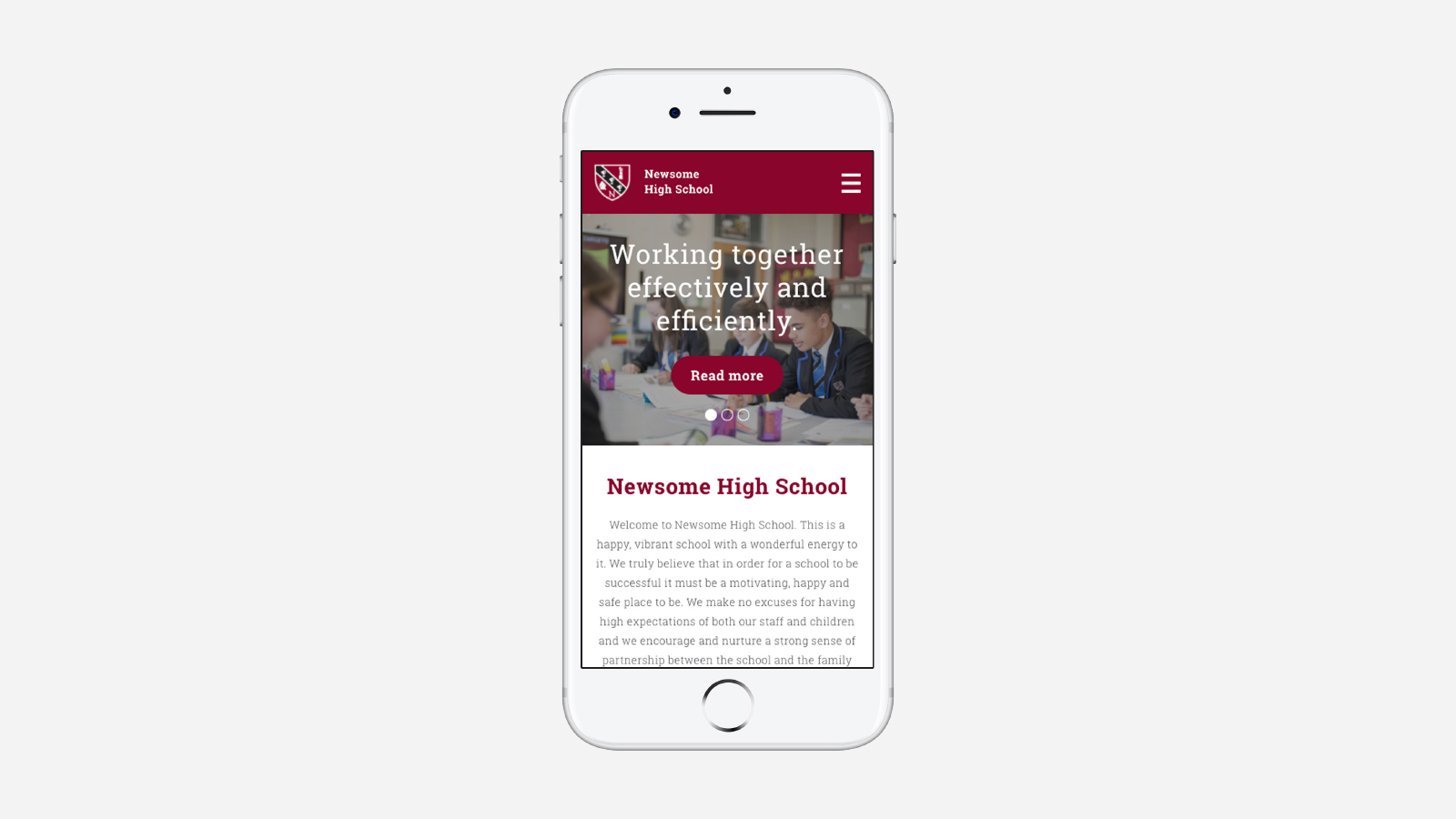 Newsome High School Website Design