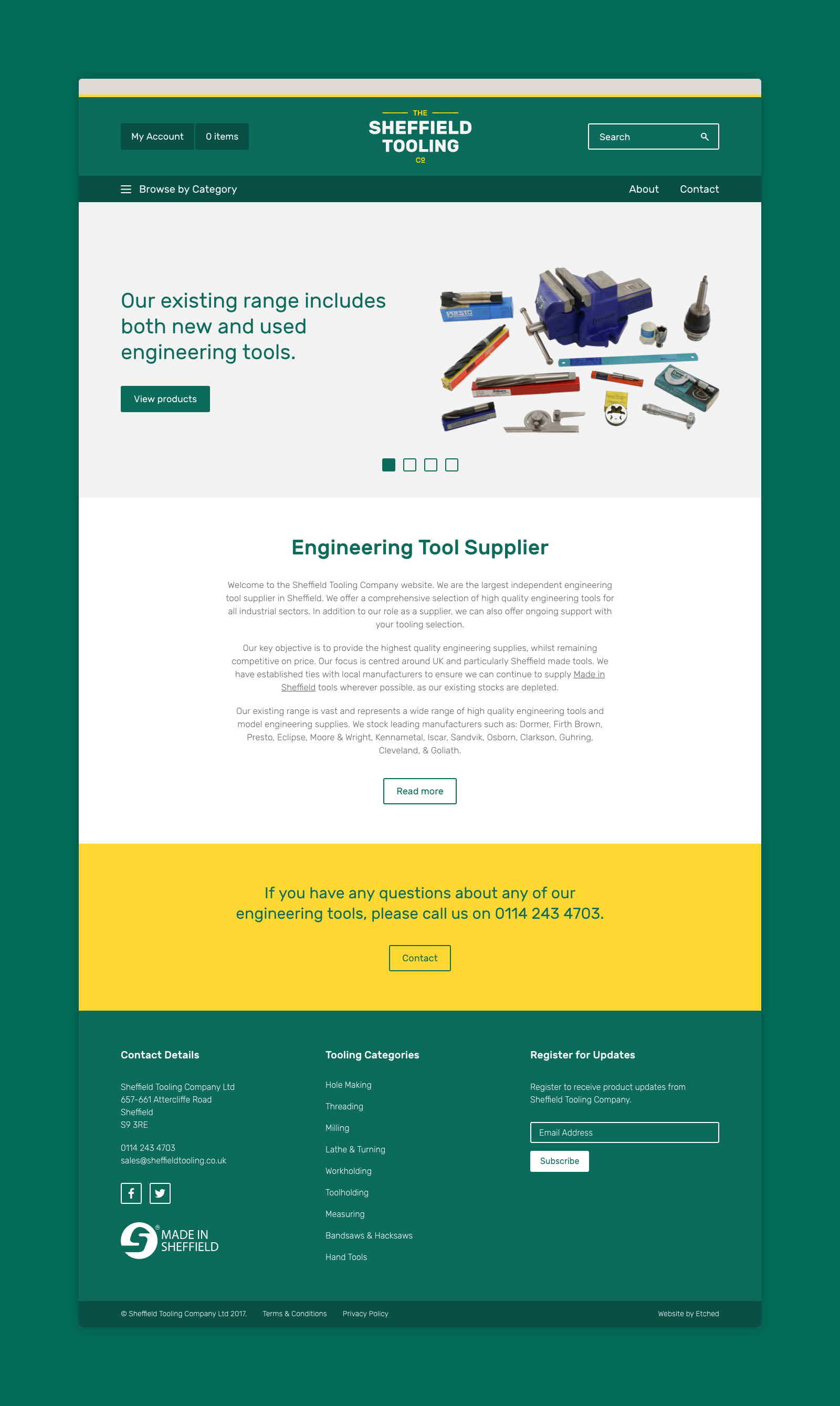 Sheffield Tooling Company Website Design